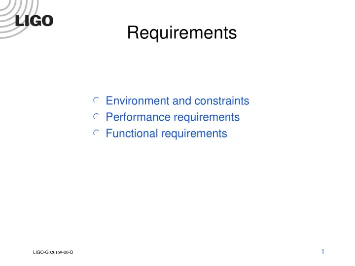 requirements