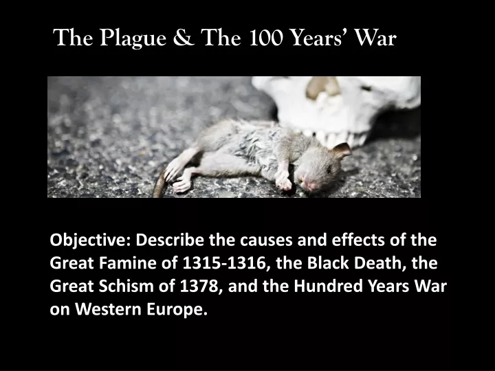 the plague the 100 years war