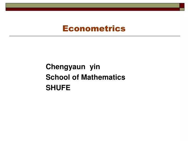 chengyaun yin school of mathematics shufe