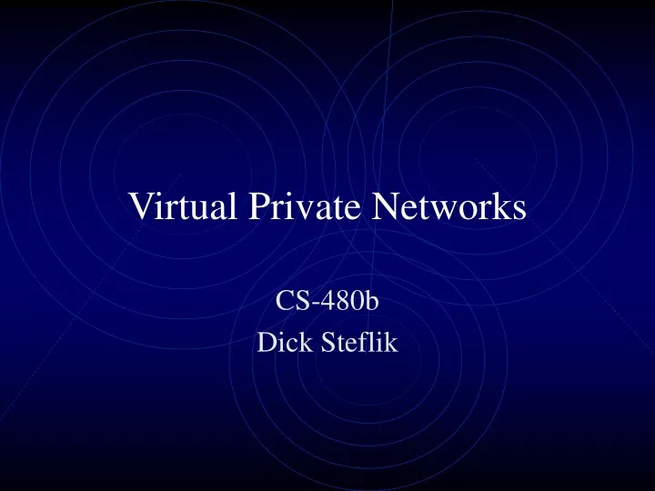 virtual private networks