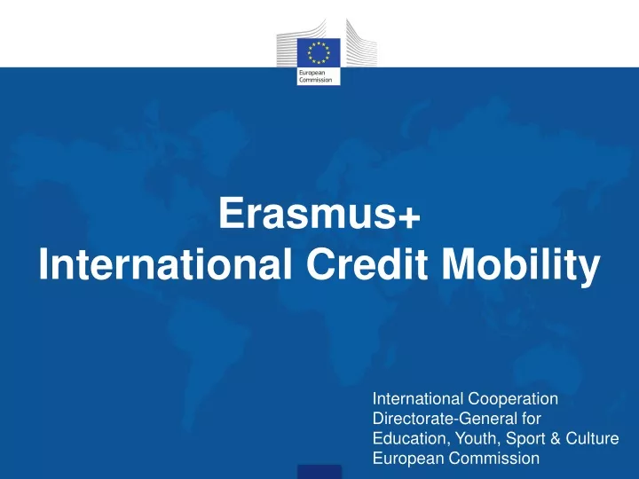 erasmus international credit mobility