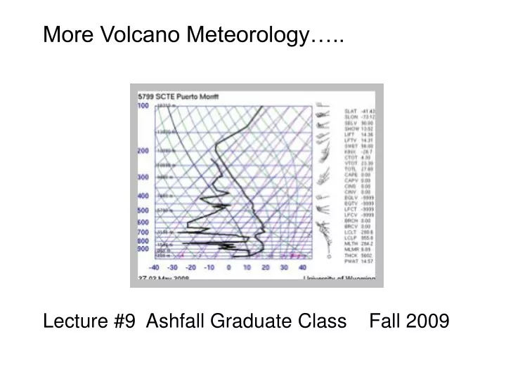 more volcano meteorology