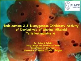 Indoleamine 2,3-Dioxygenase Inhibitory Activity of Derivatives of Marine Alkaloid