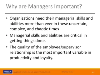 Why are Managers Important?