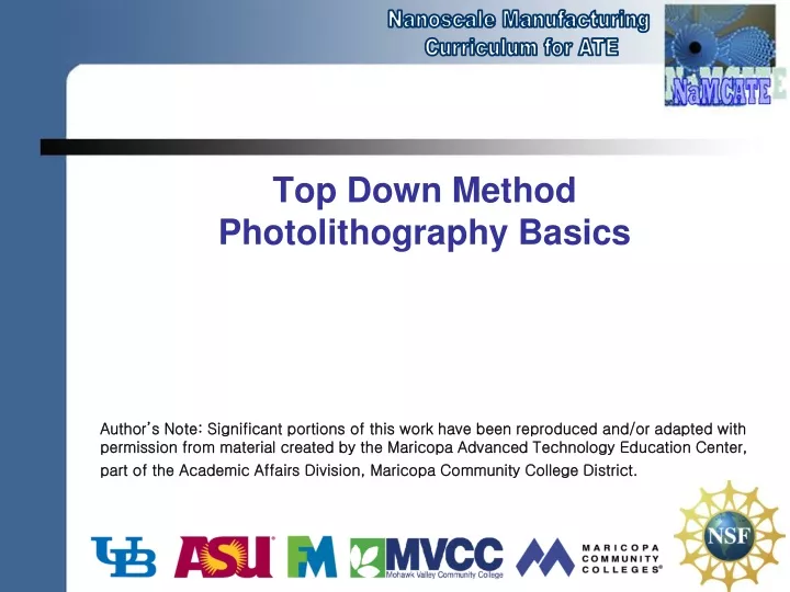 top down method photolithography basics