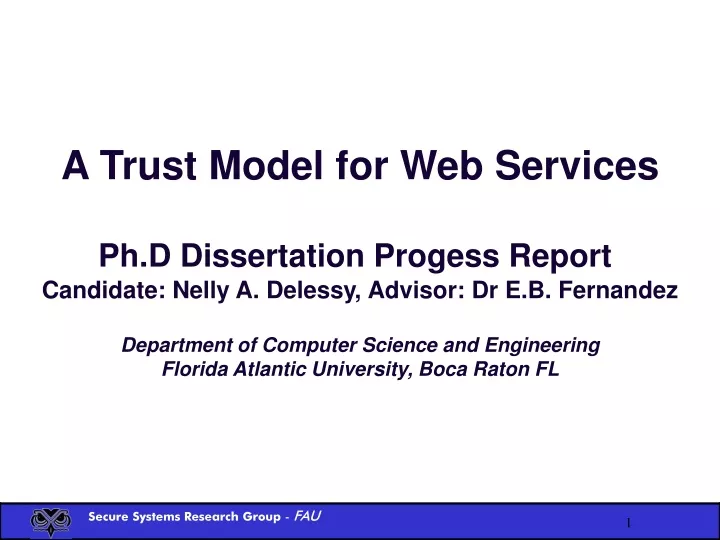 a trust model for web services ph d dissertation