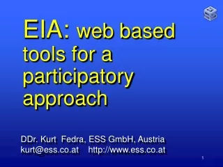 EIA:  web based tools for a participatory approach