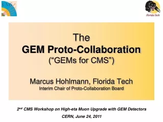 2 nd  CMS Workshop on High-eta Muon Upgrade with GEM Detectors CERN, June 24, 2011