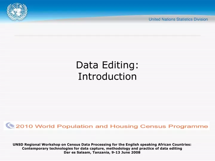 data editing introduction