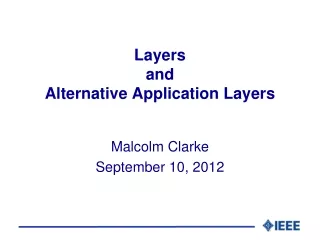 Layers and Alternative Application Layers