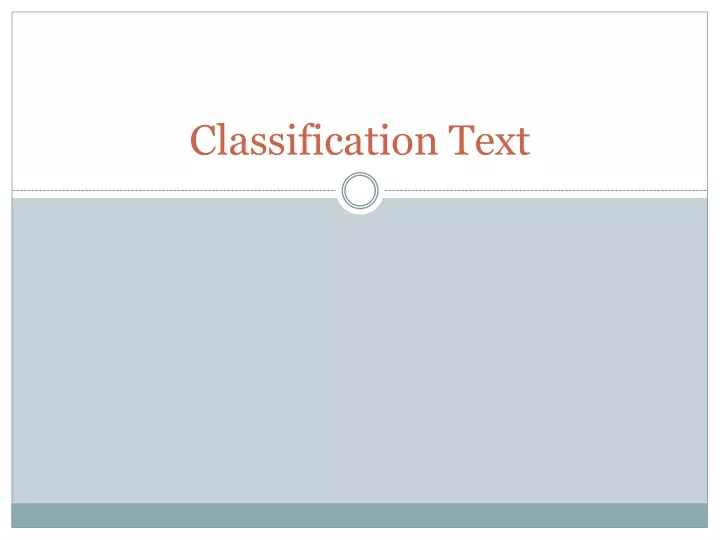 classification text