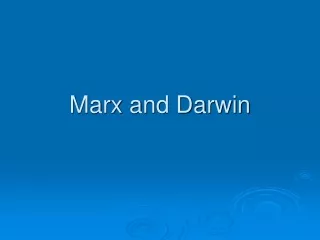 Marx and Darwin
