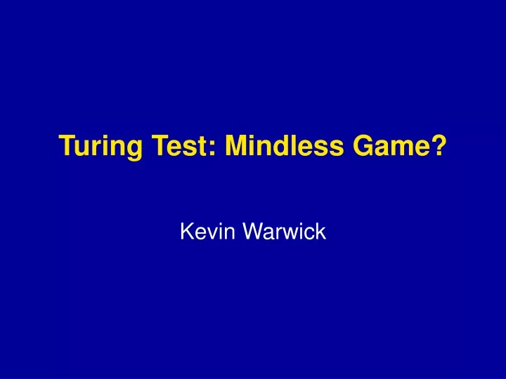 turing test mindless game