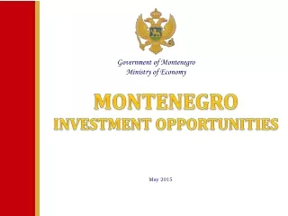 Government of Montenegro Ministry of Economy
