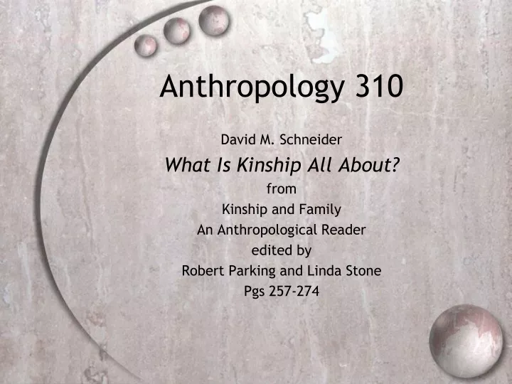 anthropology 310