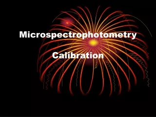 Microspectrophotometry Calibration