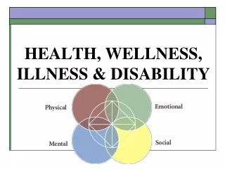 HEALTH, WELLNESS, ILLNESS &amp; DISABILITY