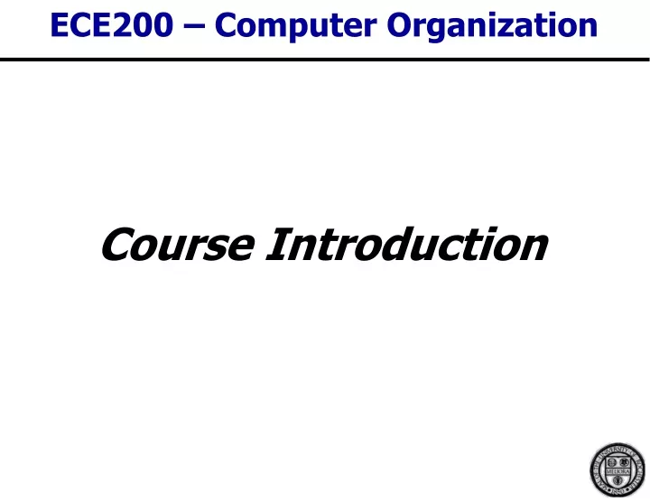 ece200 computer organization