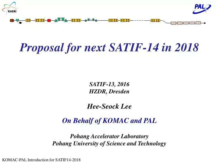 proposal for next satif 14 in 2018