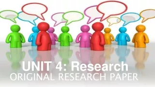 UNIT 4: Research