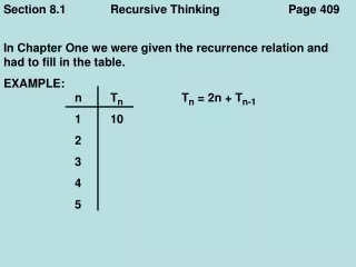 Section 8.1 		Recursive Thinking		Page 409