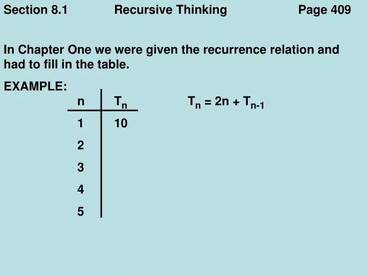section 8 1 recursive thinking page 409