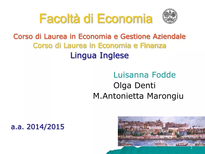 facolt di economia