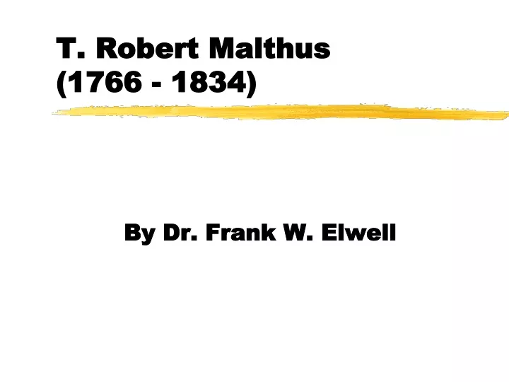 t robert malthus 1766 1834