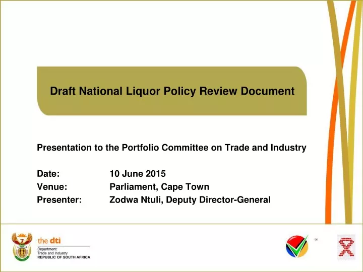 draft national liquor policy review document