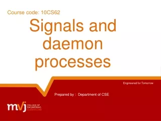 Signals and daemon processes