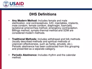 DHS Definitions