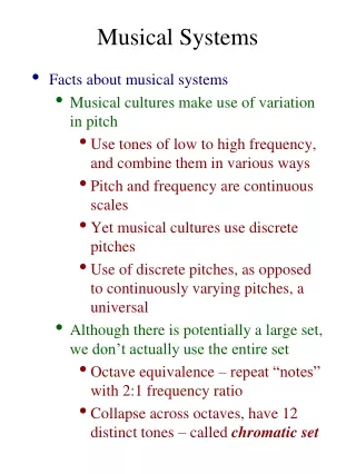 Musical Systems
