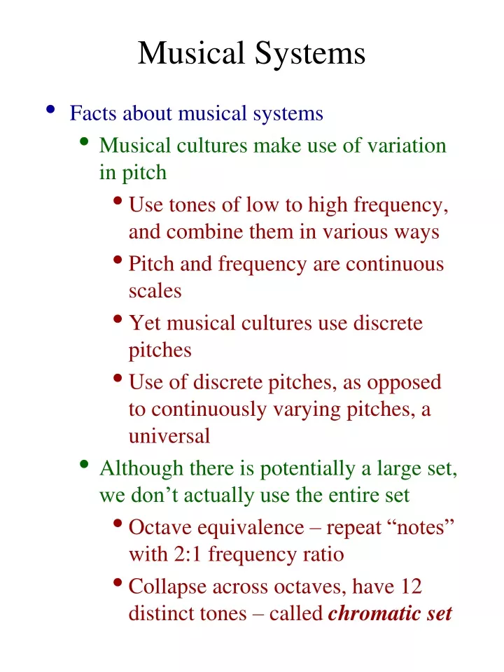 musical systems