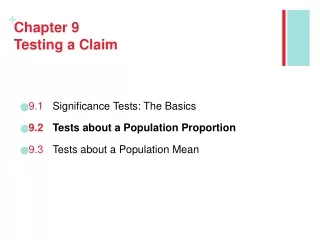 Chapter 9 Testing a Claim