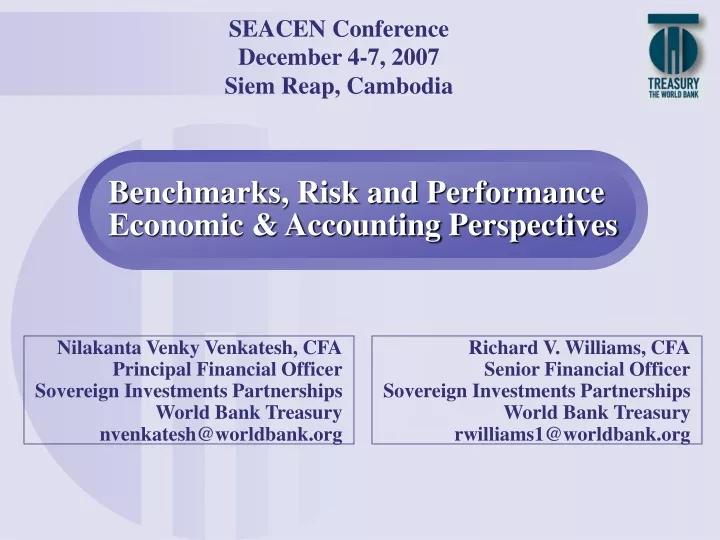 benchmarks risk and performance economic accounting perspectives