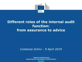 Different roles of the internal audit function:  from assurance to advice