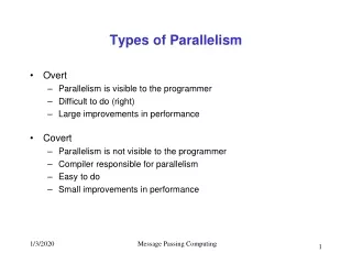 Types of Parallelism