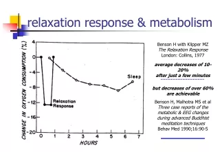 relaxation response &amp; metabolism