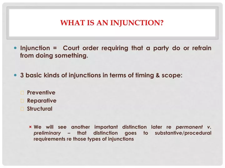 what is an injunction