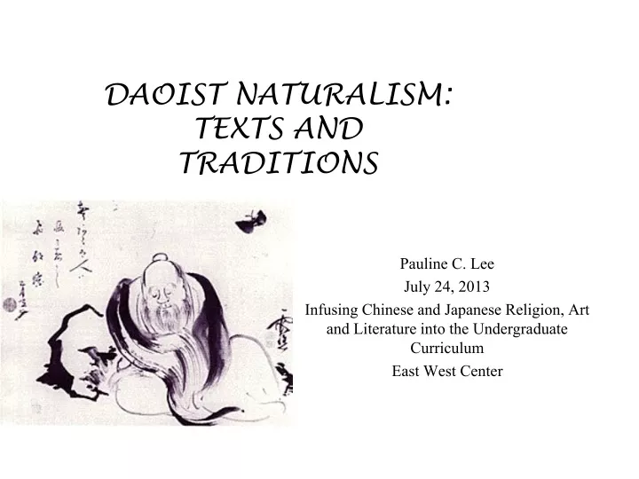 daoist naturalism texts and traditions