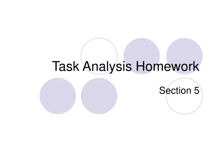 task analysis homework