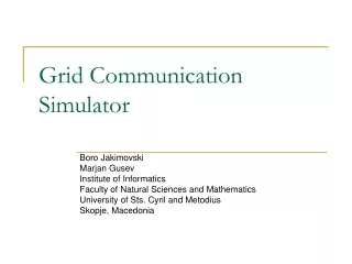 Grid Communication Simulator