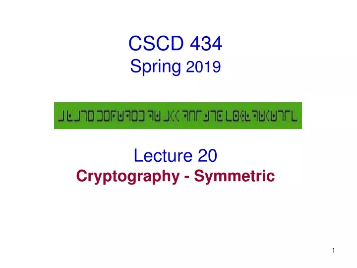 cscd 434 spring 2019