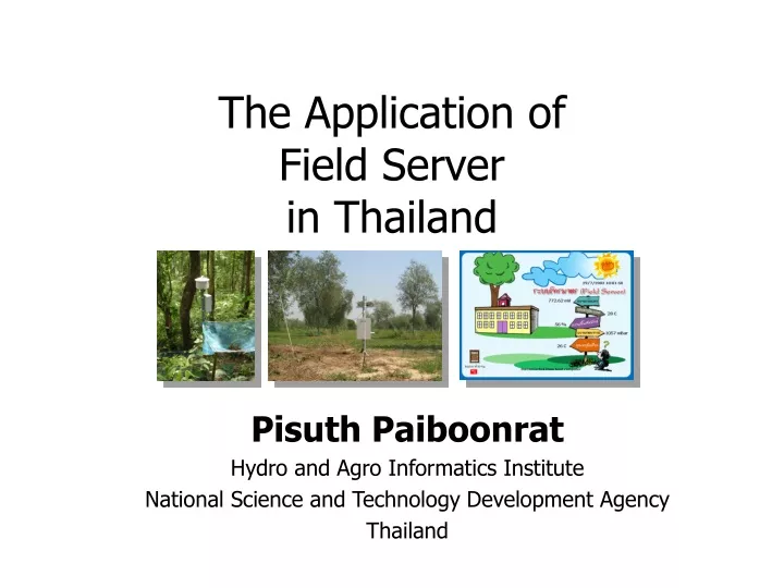 the application of field server in thailand