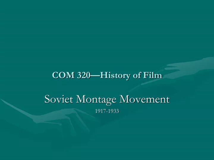 com 320 history of film
