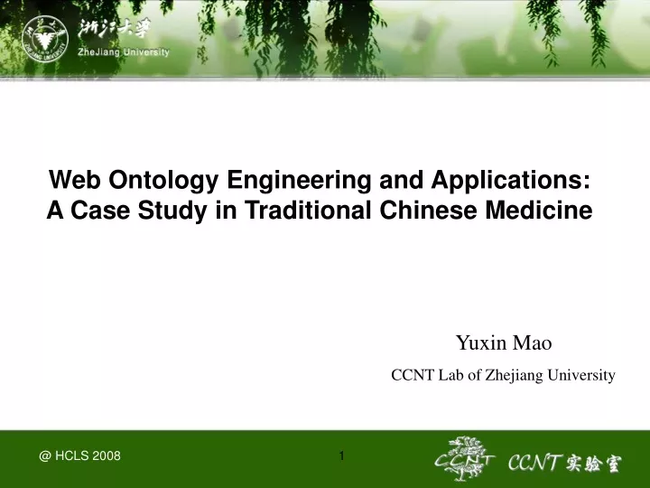web ontology engineering and applications a case