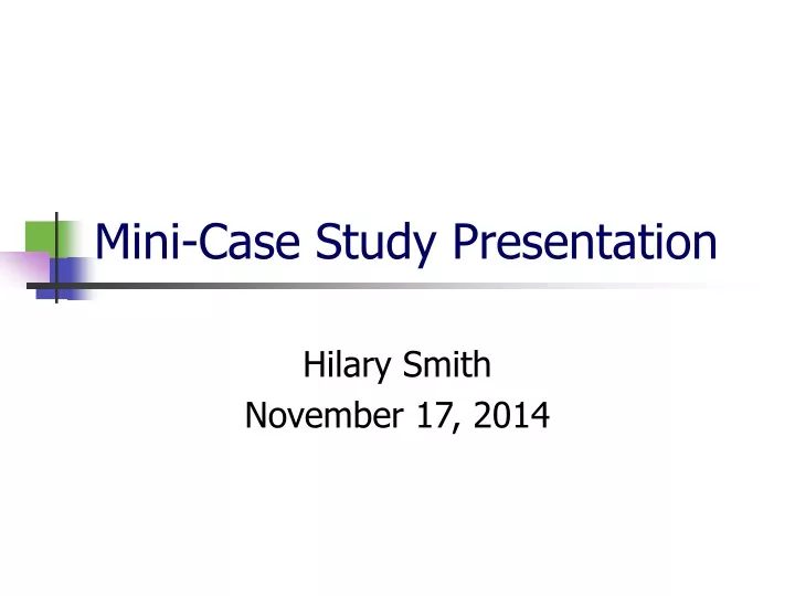 mini case study presentation