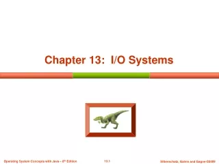 Chapter 13:  I/O Systems