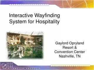 Interactive Wayfinding  System for Hospitality