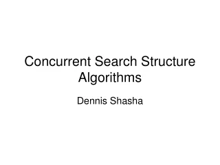 Concurrent Search Structure Algorithms